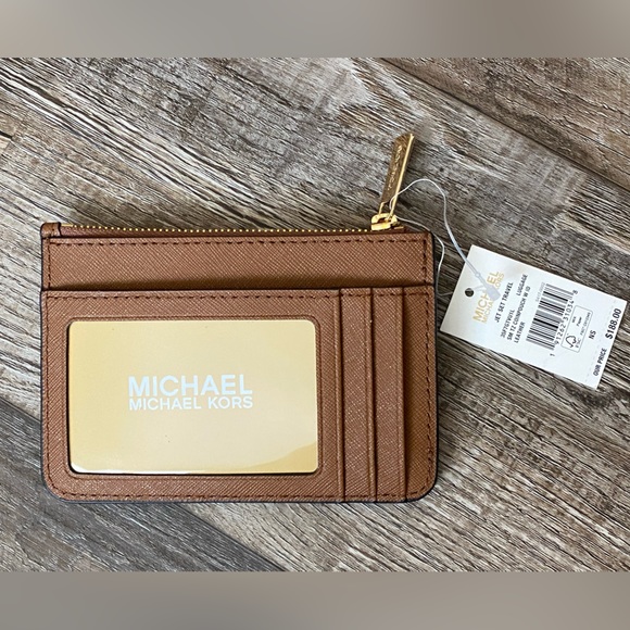 Brown Michael Kors Card Holder Wallet NWT - Picture 2 of 2